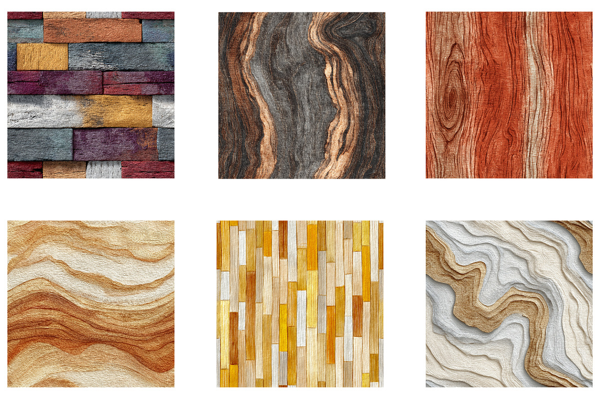 Wood Digital Textures Paper Pack, a Pattern Graphic by CreationArt (Photo 2 of 5)