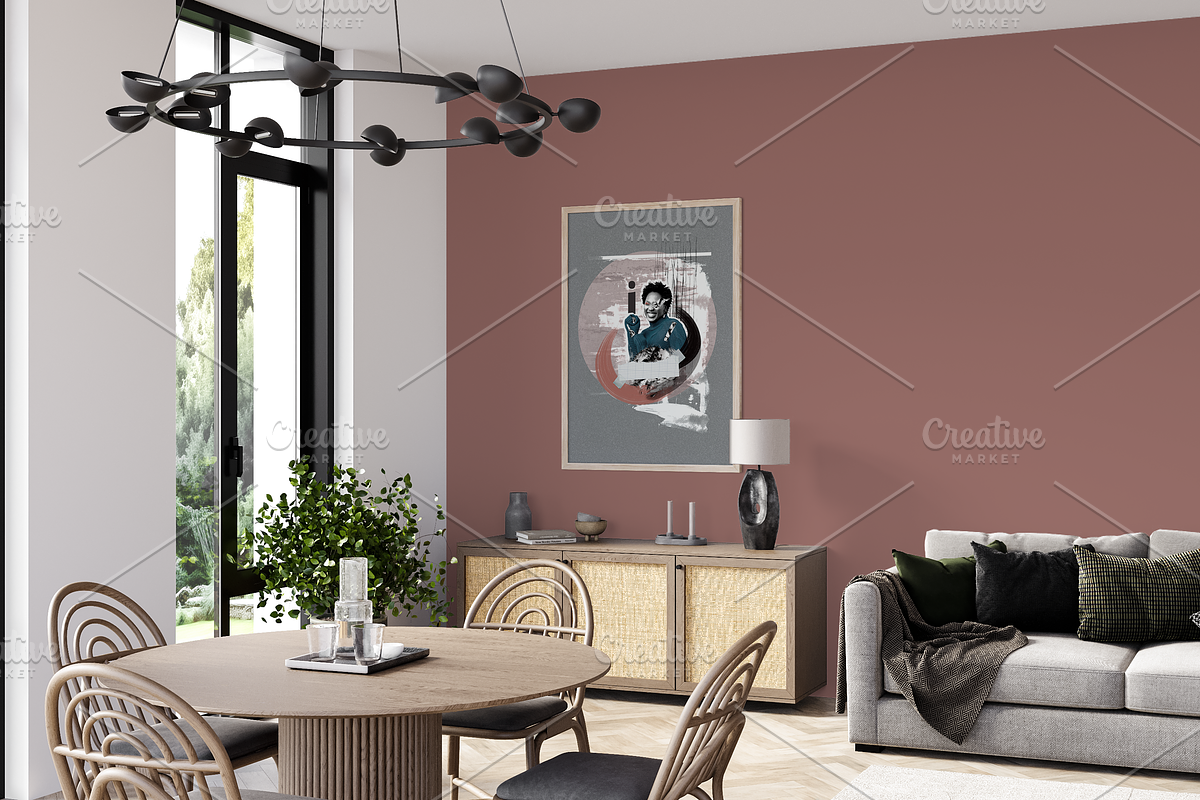 Poster mockup in living room, a Household Mockup by Hunny Badger (Photo 4 of 5)