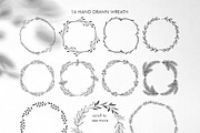 Hand drawn wreath, branches., a Decorative Illustration by Ekaterina (Thumbnail 3 of 8)