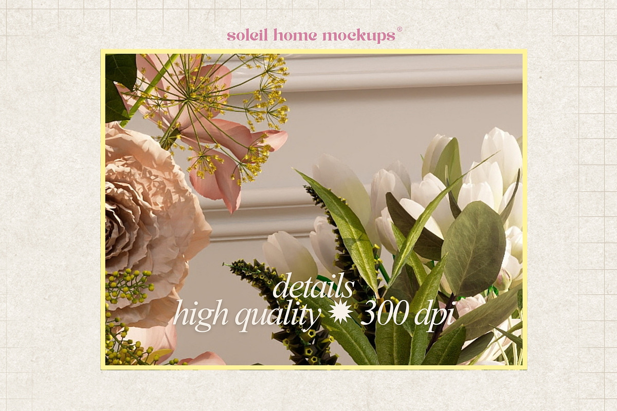 BRIDGET | Floral Frame Mockups SET, a Household Mockup by SoleilHomeMockups (Photo 10 of 12)