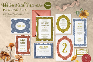 Whimsical Wedding Suite Template, an Invitation Template by The Digital Prop Shop