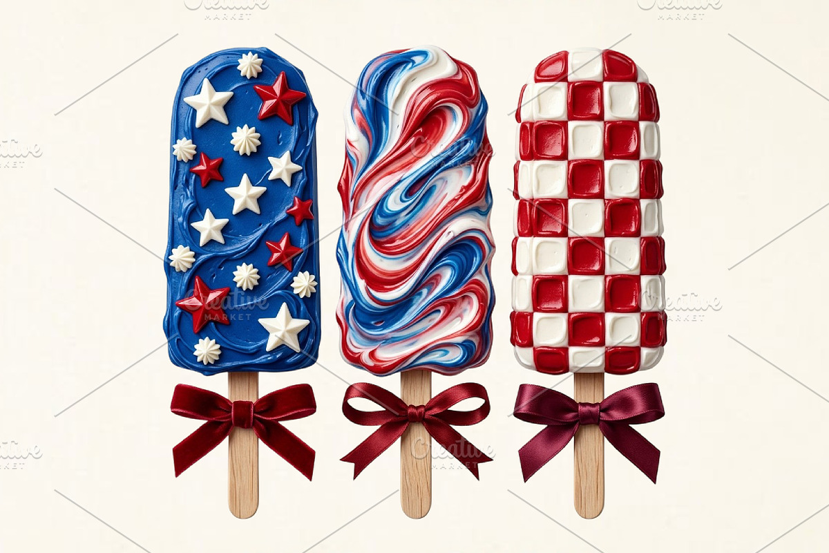 Patriotic Popsicle PNG, 4th of July, a Seasonal Illustration by Canvas Craft (Photo 1 of 6)