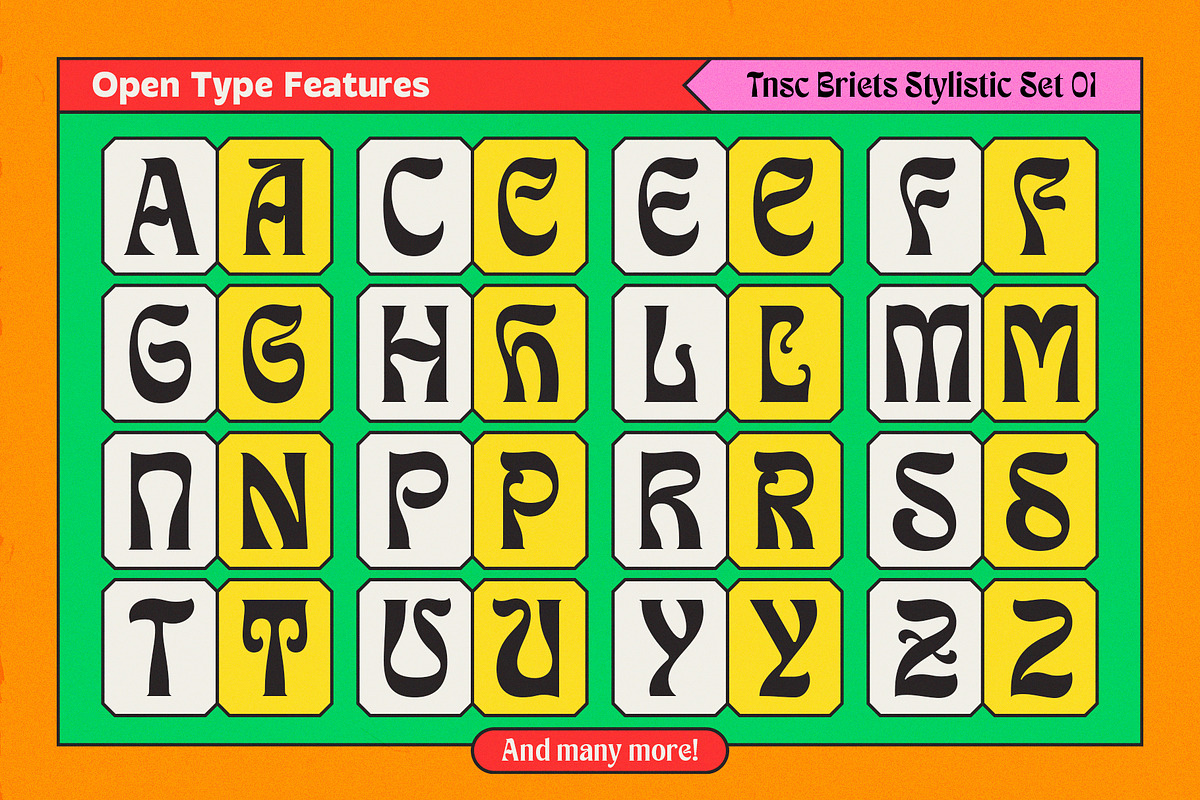 TNSC Briets - Psychedelic Font, a Serif Font by The Native Saint Club (Photo 3 of 15)