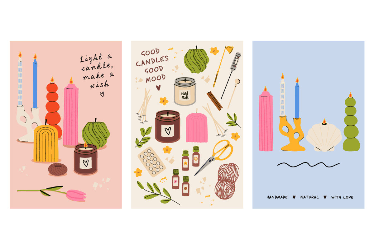 150+ Candle Making Clipart Set, an Object Illustration by Zeukaa (Photo 11 of 15)