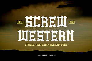 Screw Western Tropical & Retro Font