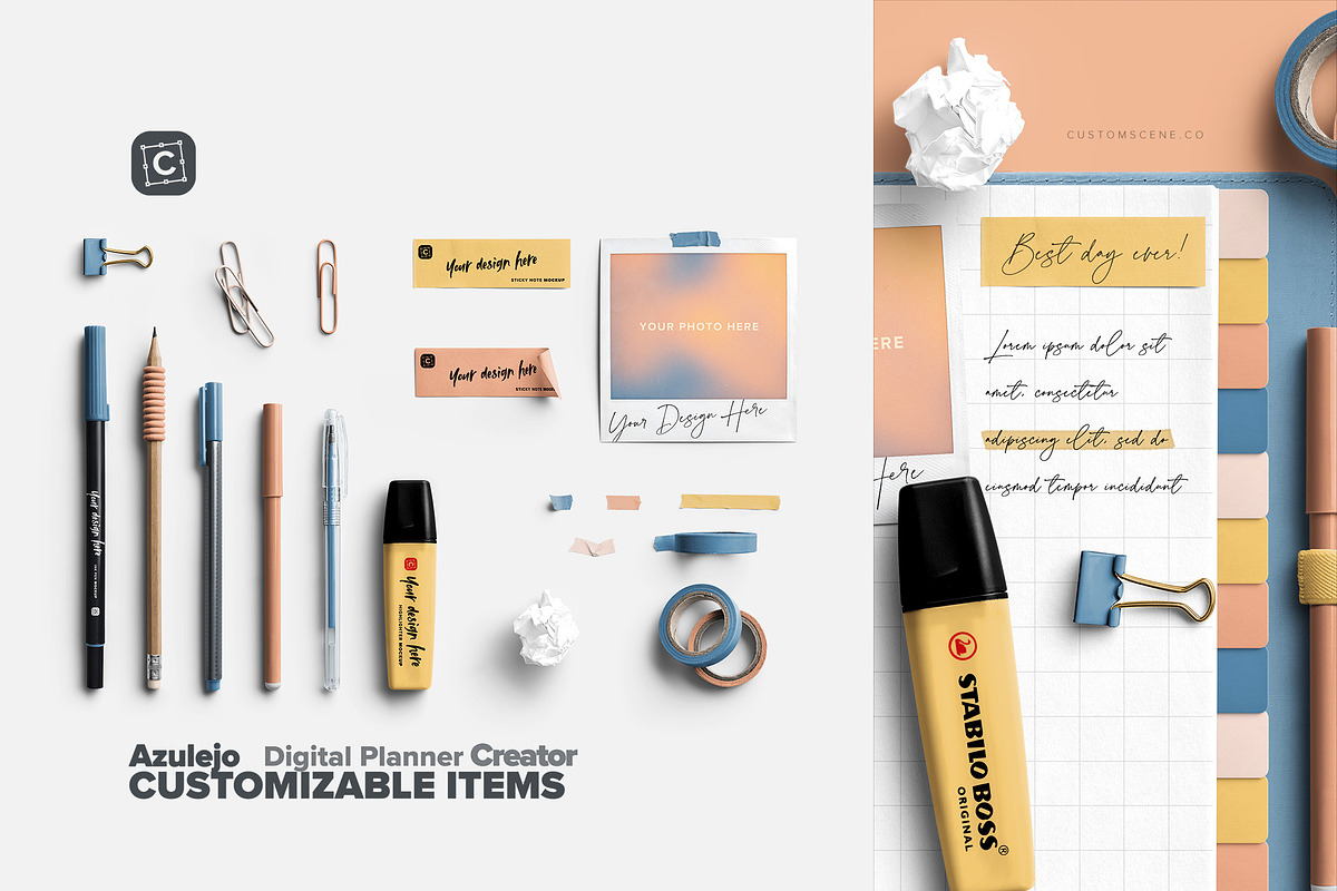 Azulejo - Digital Planner Creator, a Product Mockup by Custom Scene (Photo 5 of 12)