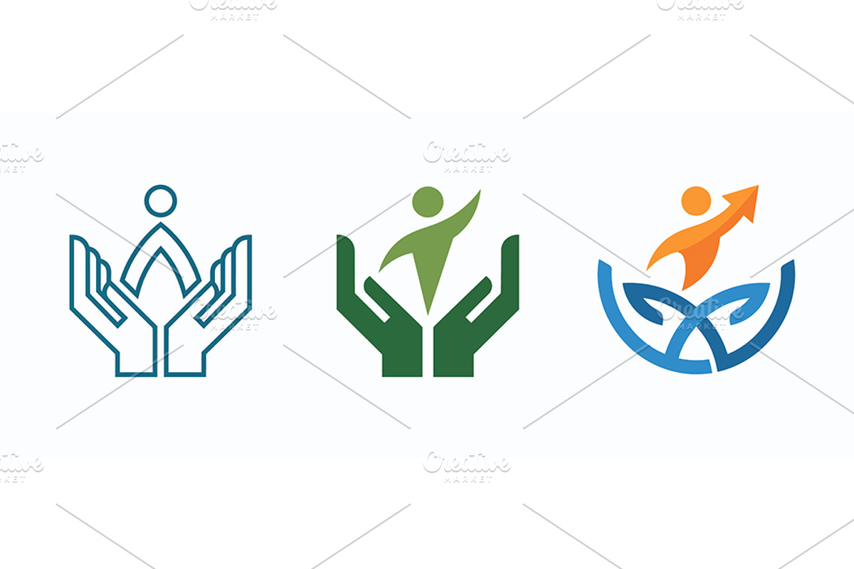 Human Growth Care Vector Logos, an Object Graphic by Artonix (Photo 2 of 3)