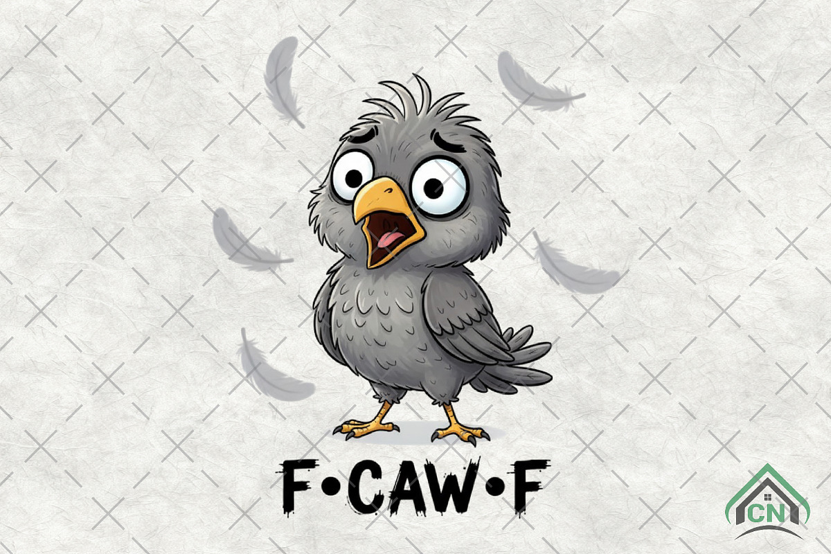 Funny Baby Chicken F-Caw-F Chick PNG, an Illustration by Craft Nest (Photo 1 of 5)