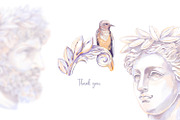 Antique Aesthetic Garden Watercolor, a Decorative Illustration by Shabbypie (Thumbnail 15 of 15)