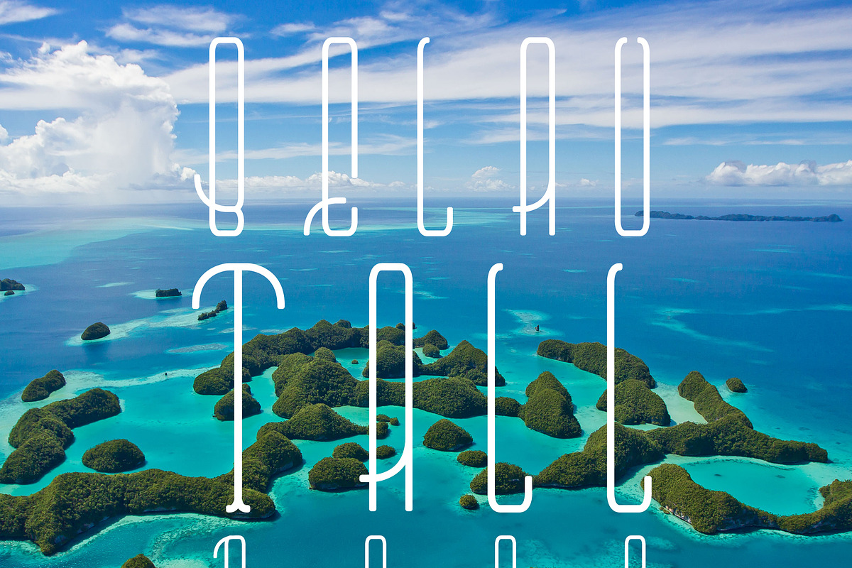 Belau Tall Deco Font Family preview 8