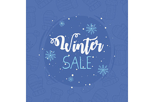 winter sale poster, an Illustration by studiogstock