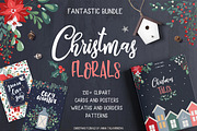 Christmas Florals Bundle, a Decorative Illustration by Cozy pattern shop (Thumbnail 1 of 13)
