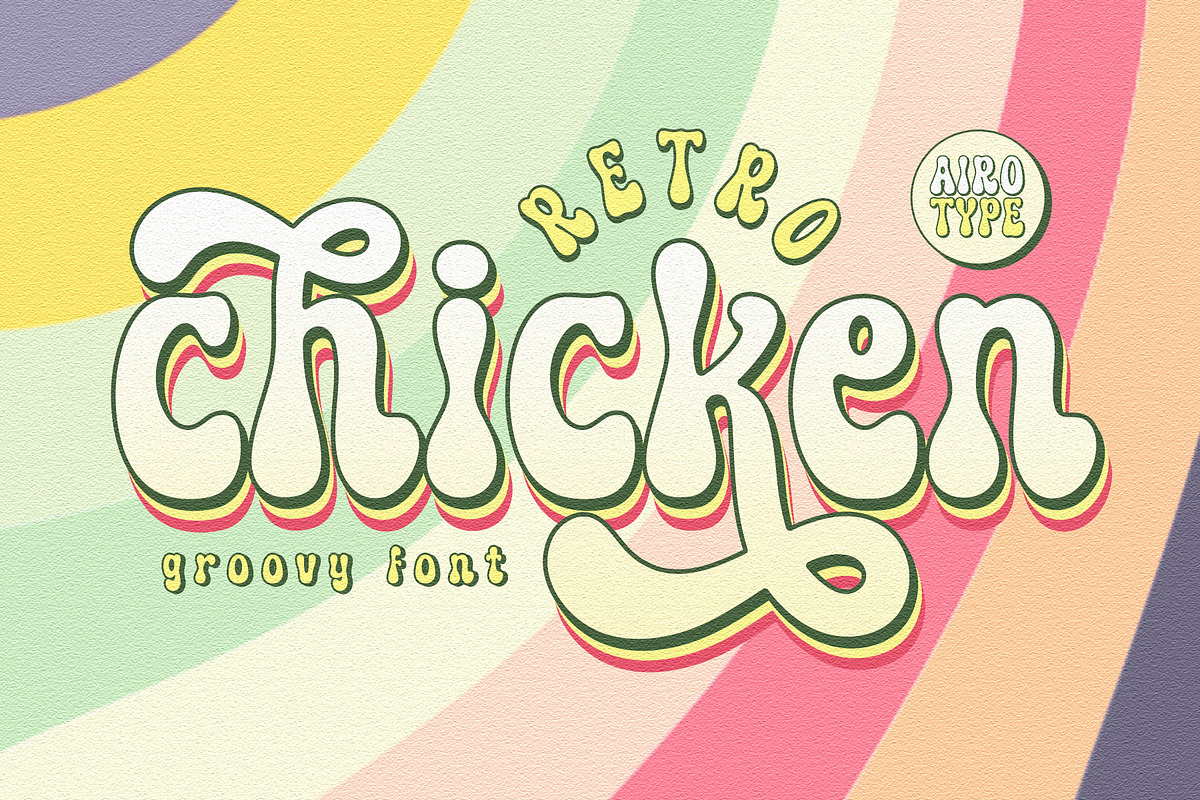 Retro Chicken - Cute Vintage Font, a Handwritten Font by Airotype (Photo 15 of 15)