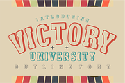 Victory University- Outline Font, a Slab Serif Font by KiddoGlyphs Studio (Thumbnail 1 of 5)