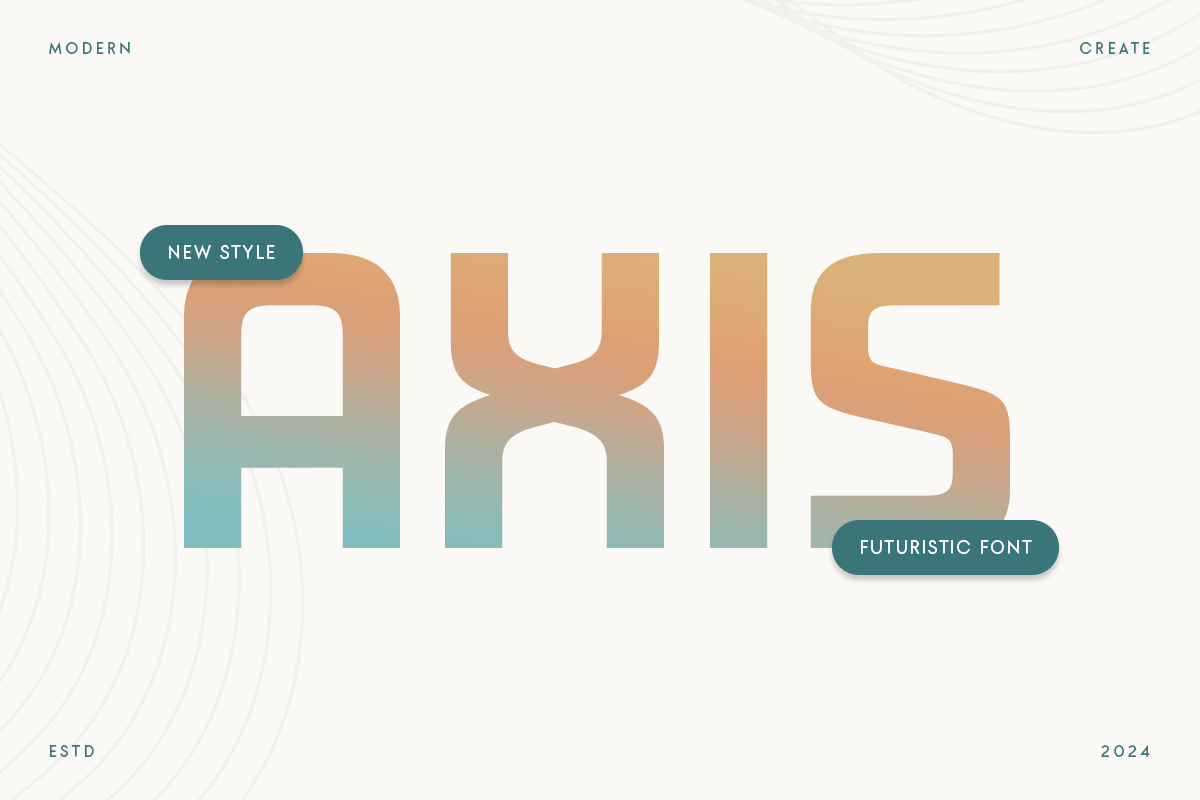 Axis - Modern Unique Futuristic Font