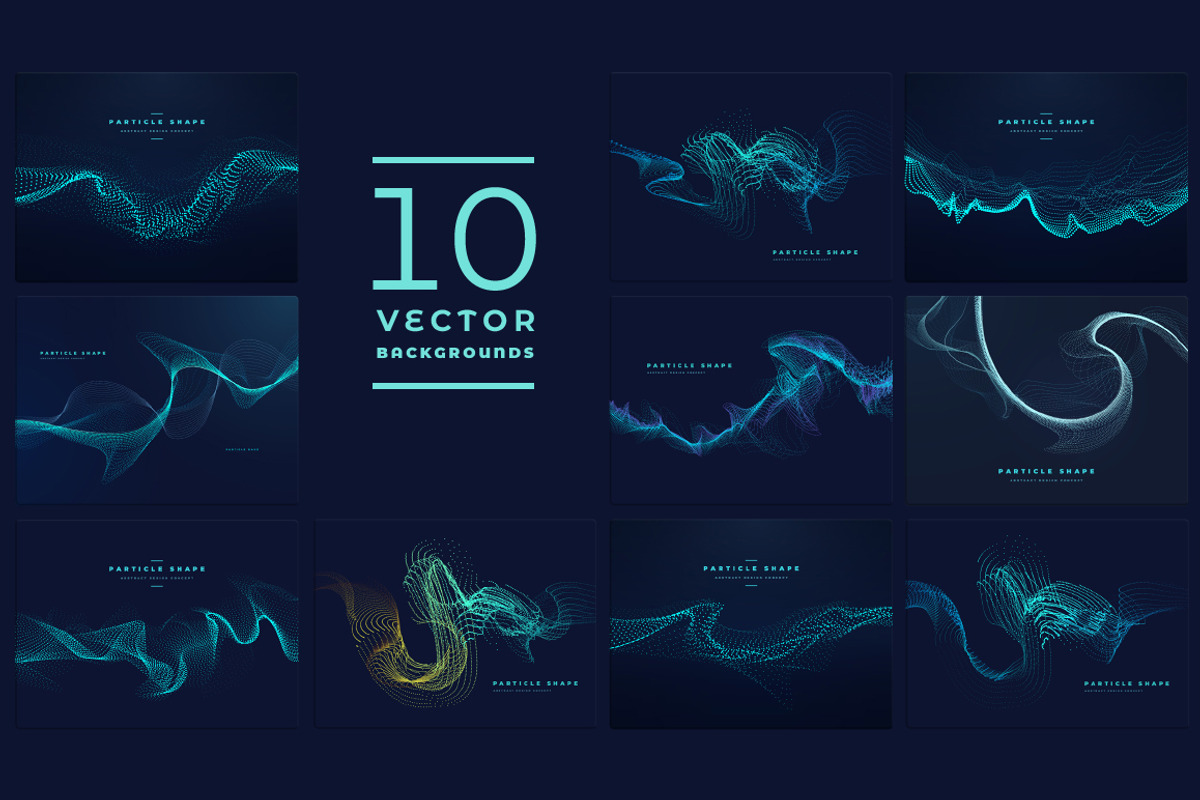 Particle Abstract Backgrounds vol 2, a Templates & Theme by blauananas (Photo 2 of 6)