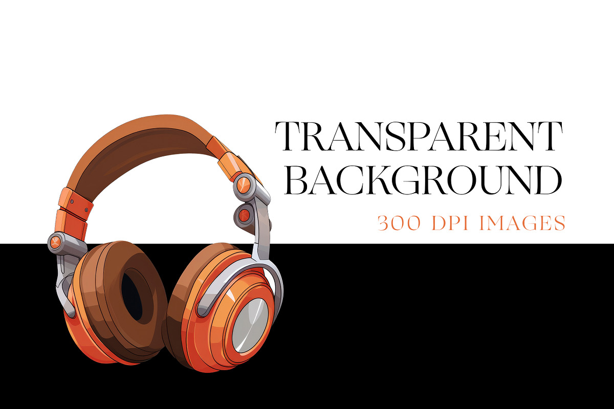 Headphone Clipart, Headphone PNG, an Object Illustration by BrushstrokeArtGB (Photo 7 of 9)