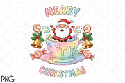 Merry Christmas, Groovy Santa Png, an Illustration by Black Bird Studio (Thumbnail 1 of 4)