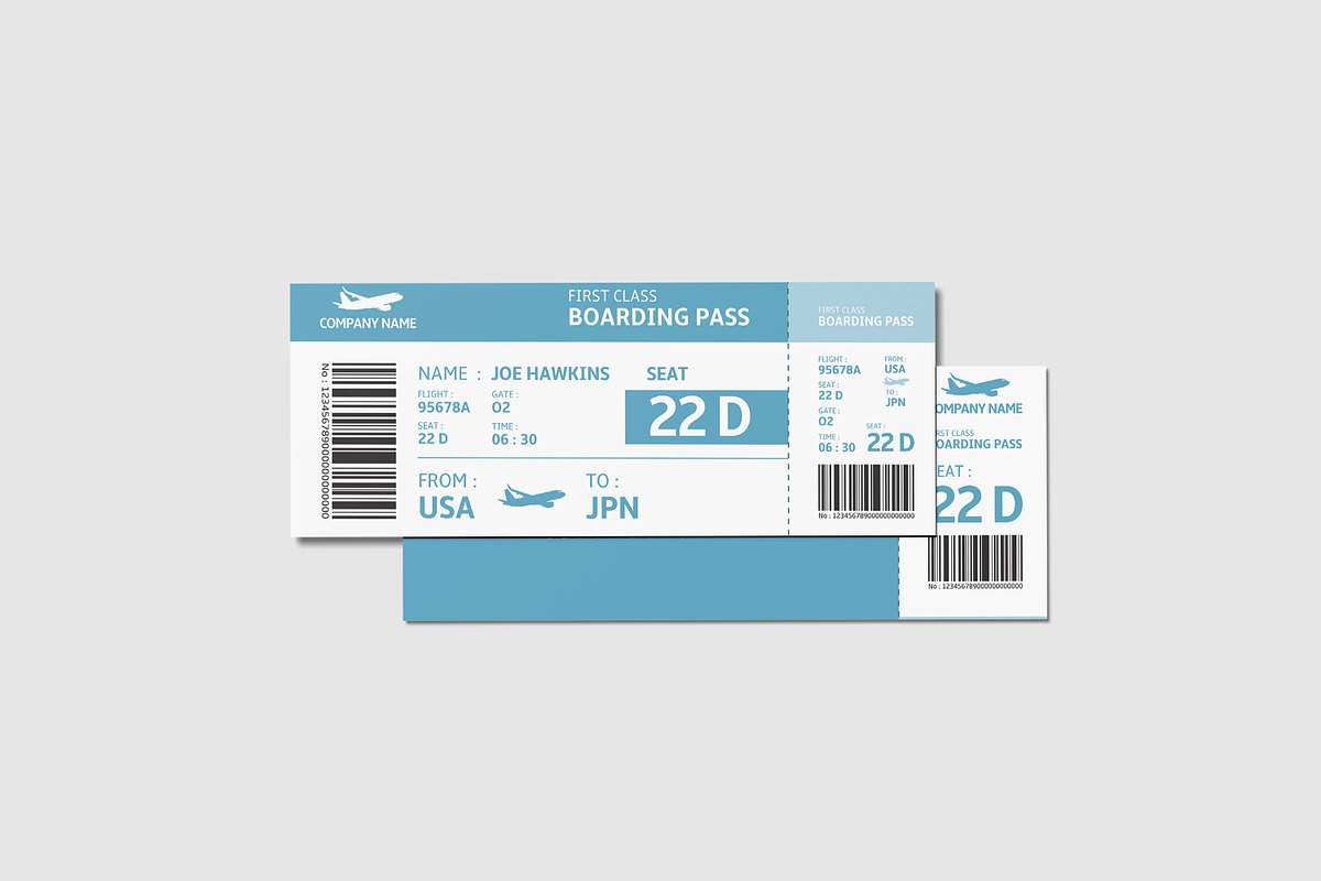 Ticket mockup isolated, a Product Mockup by mahhyud (Photo 2 of 9)