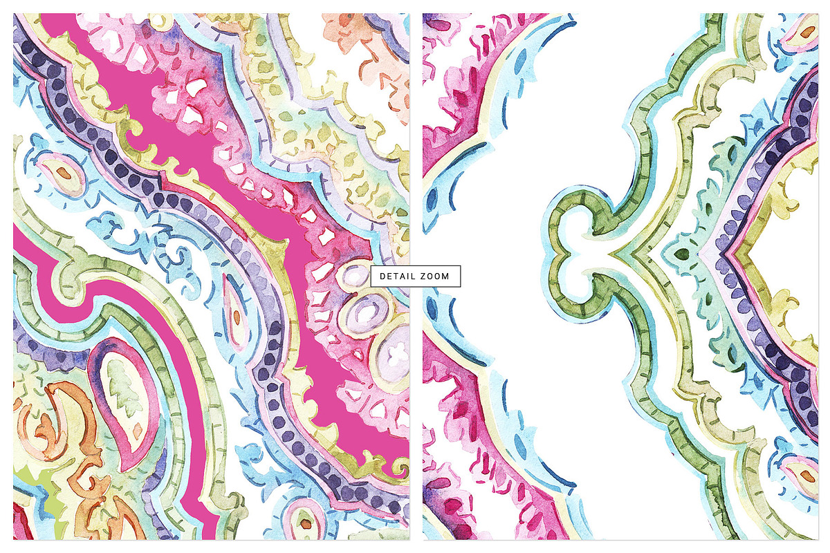 Ethnique, hand painted watercolours!, a Pattern Graphic by TSTUDIO (Photo 5 of 14)