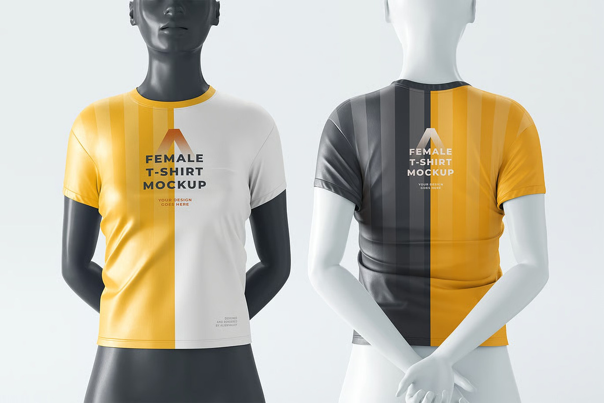 Female T-Shirt Mockup, a Shirt Mockup by zpackcreative (Photo 2 of 5)