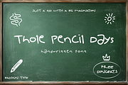 Thole Pencil Days – Hand Drawn Font, a Handwritten Font by Badsign Type (Thumbnail 1 of 8)