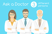 Ask a Doctor Information banners, a Healthcare Illustration by Vectorikart (Thumbnail 1 of 4)