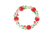 Romantic Rose Wreath Clipart Set, an Object Graphic by Designs_River (Thumbnail 7 of 13)