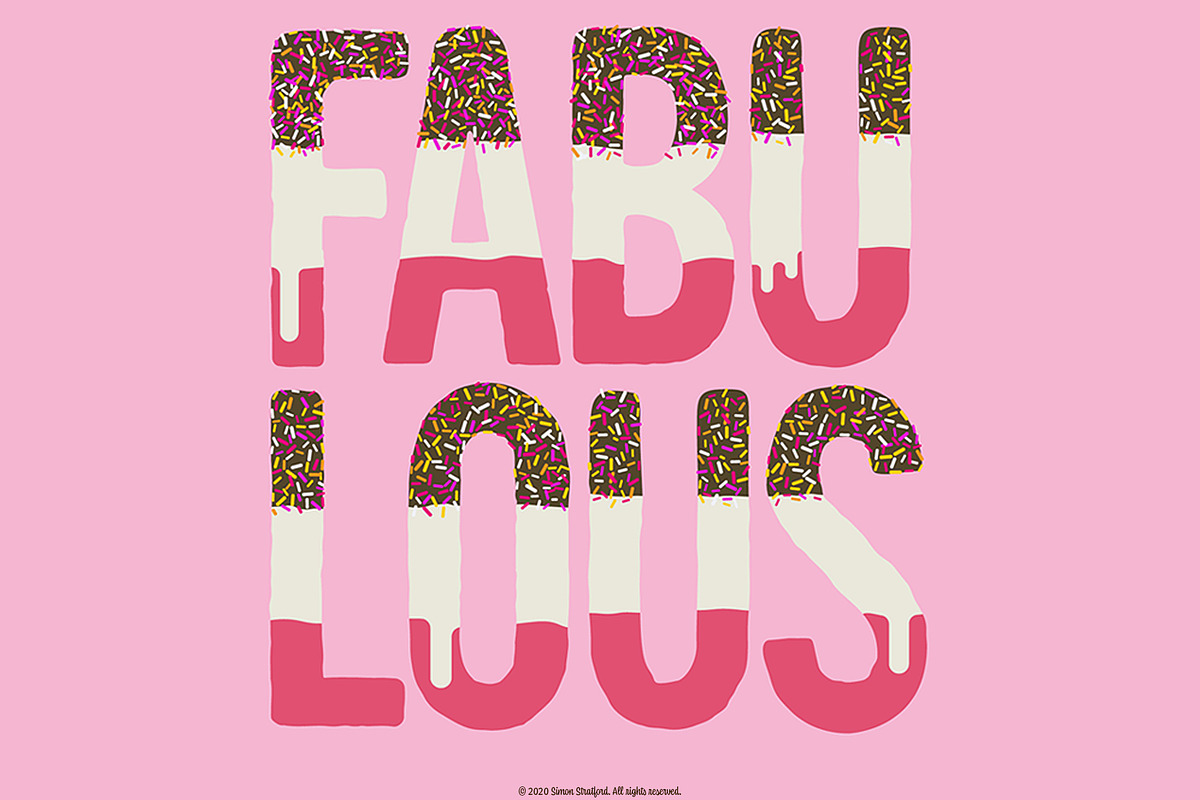 Display Font — Fab Ice Lolly type preview 2