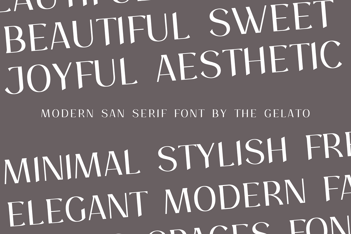 Gelato Spaces: Modern Sans Serif, a Sans Serif Font by The Gelato Type (Photo 9 of 10)