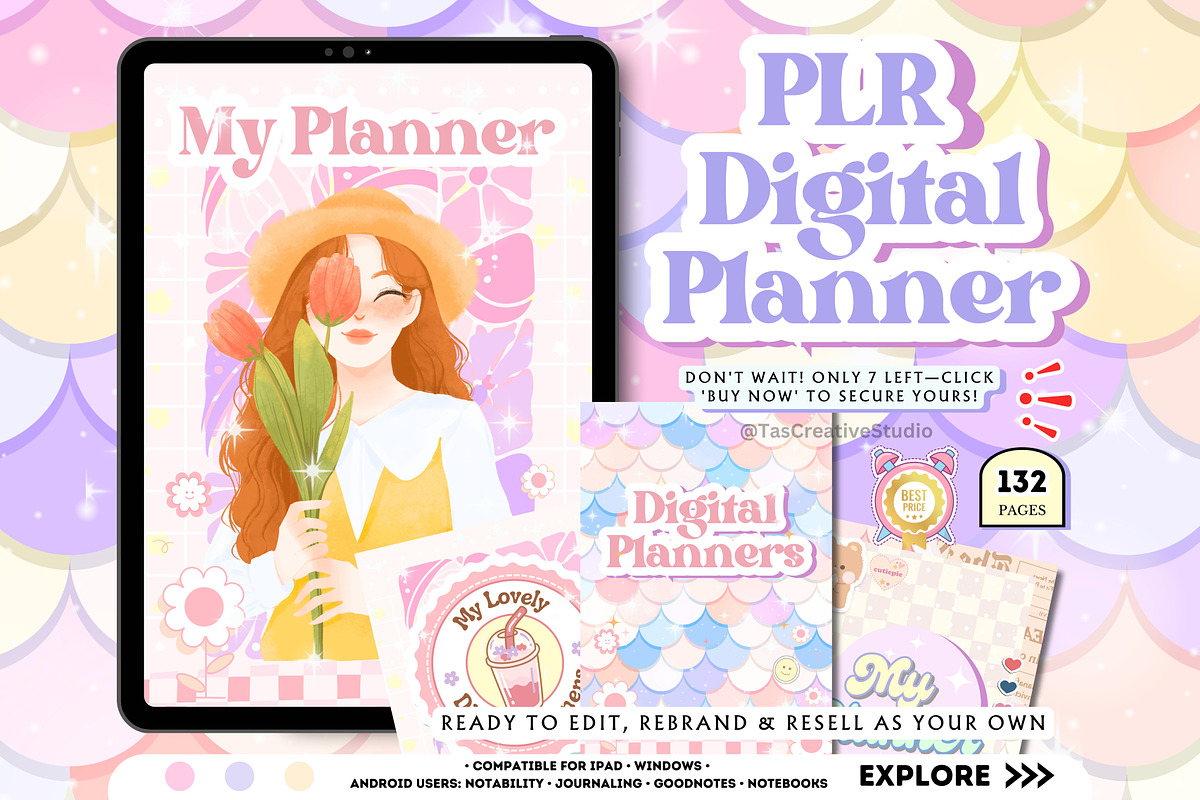 PLR Goodnotes Digital Planner, a Stationery Template by Tas Creative Studio (Photo 3 of 8)