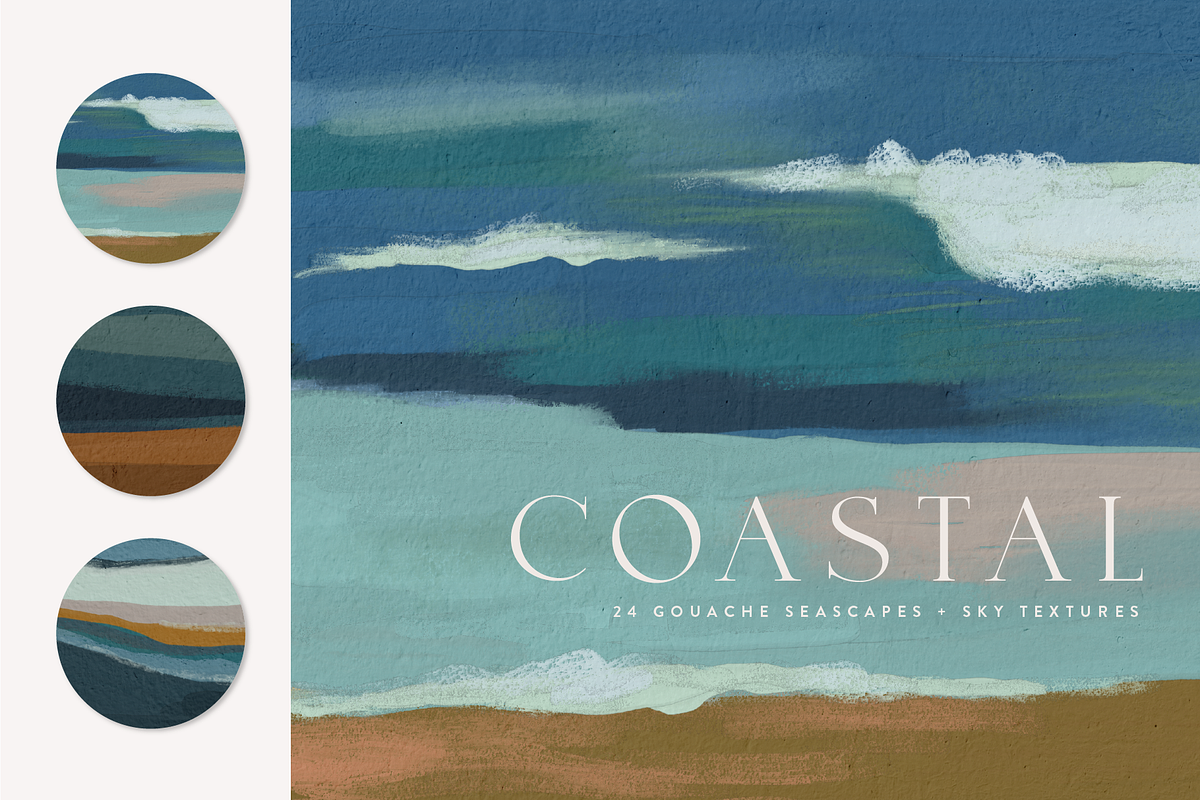 Coastal - Gouache Seascapes, a Texture Illustration by Opal Creative (Photo 1 of 10)
