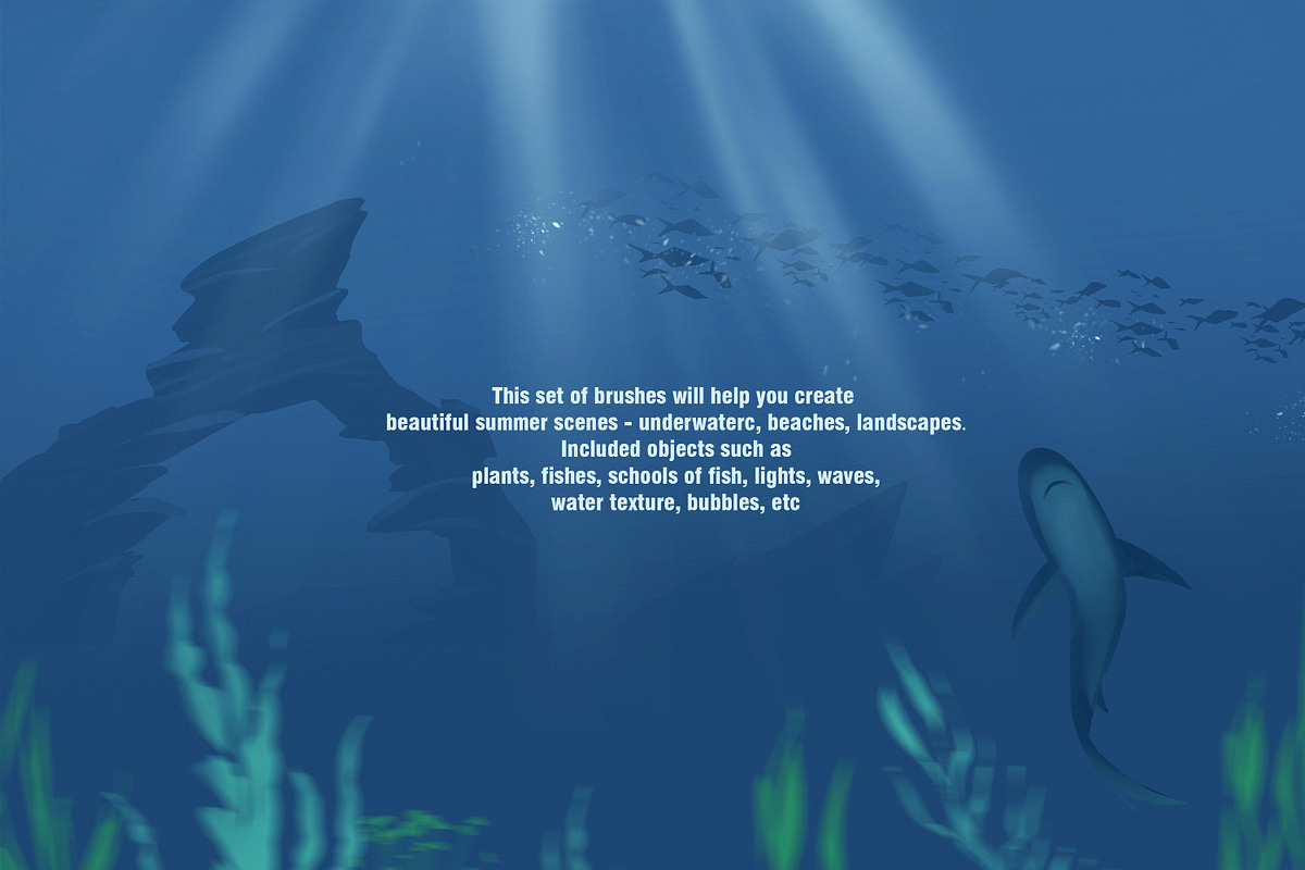 Ocean water procreate brushes, a Brush Add-On by Spark Studio Brushes (Photo 2 of 8)