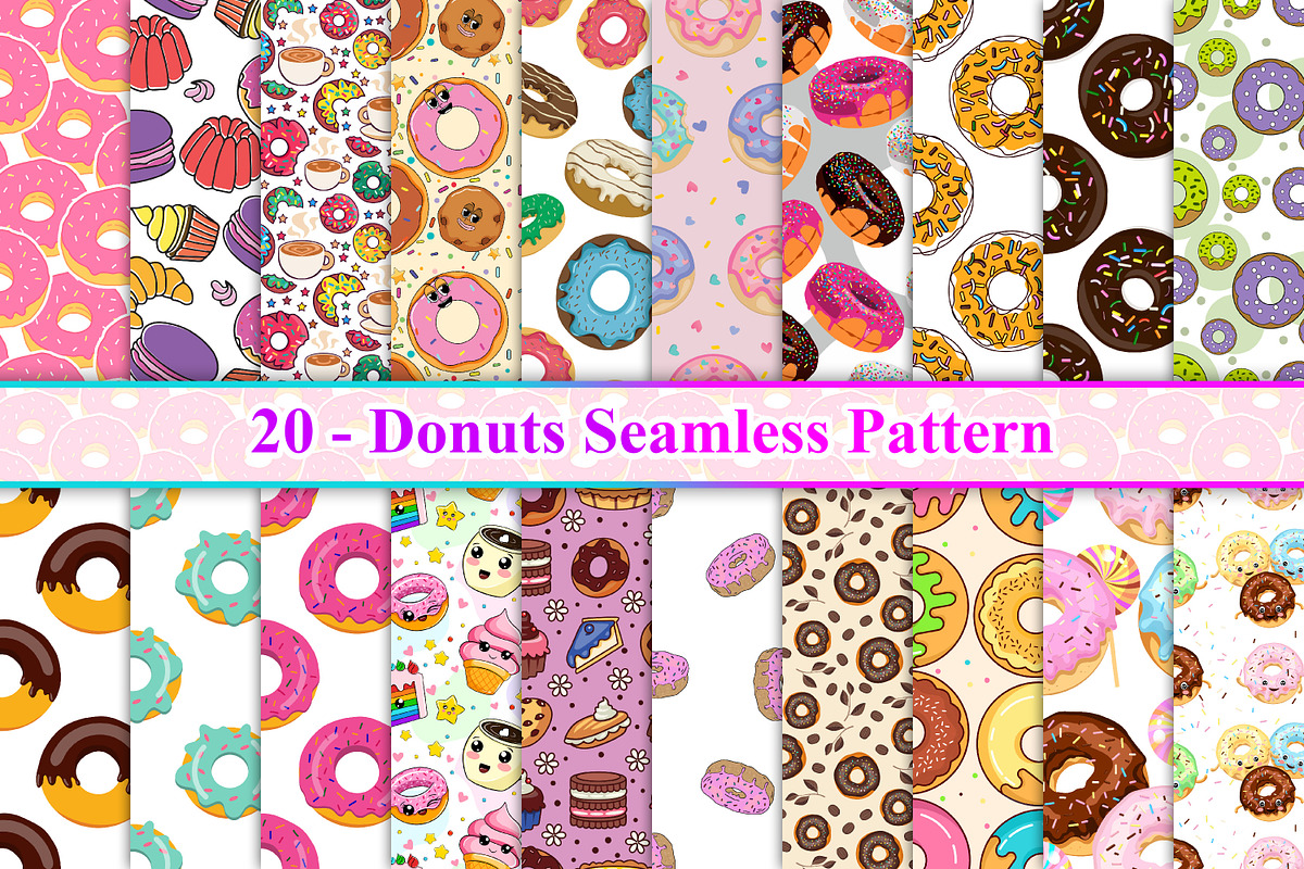 Donuts Pattern, a Pattern Graphic by Digital Studio (Photo 1 of 6)