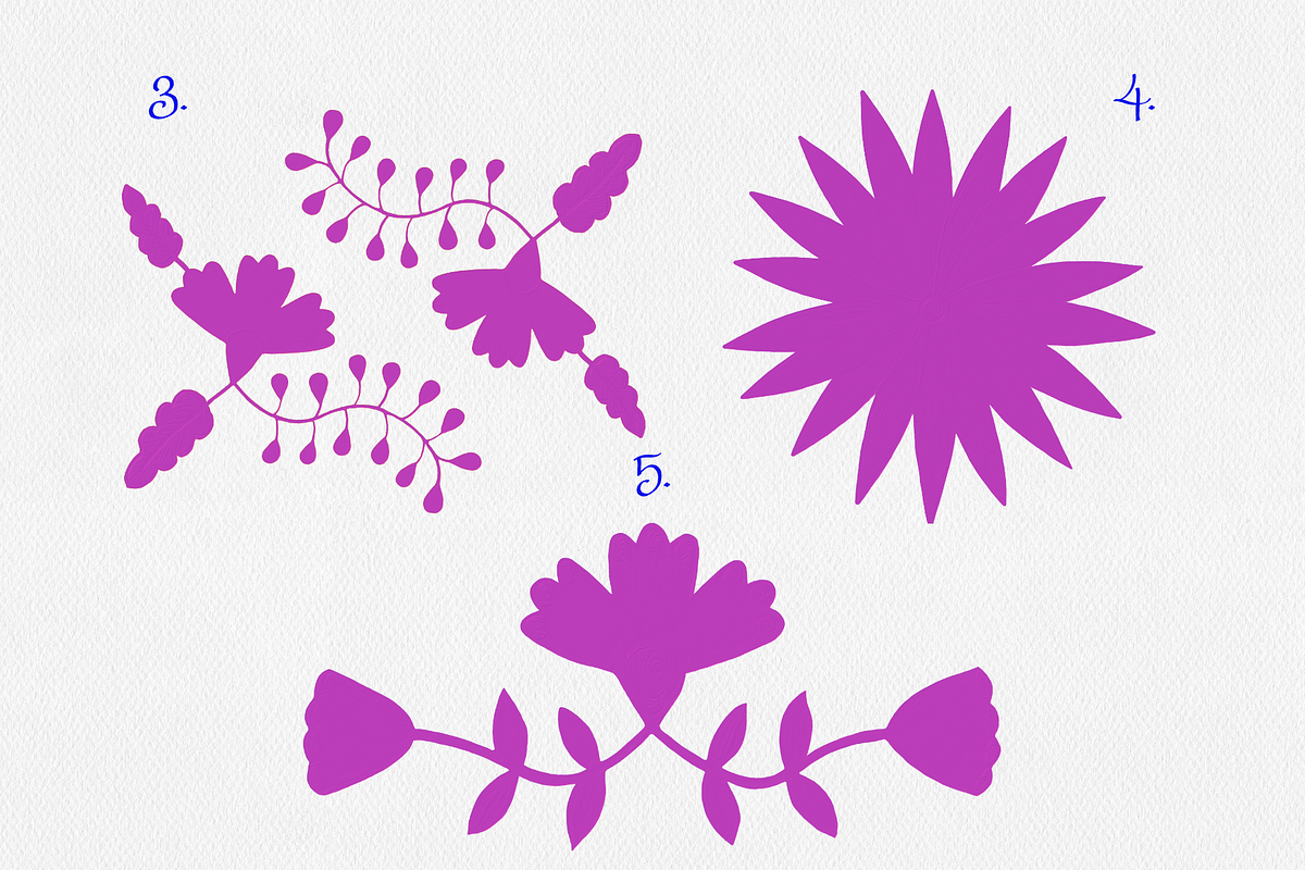 Royal Pink Otomi Illustrations, a Texture Graphic by Minky Moo Creations (Photo 4 of 10)