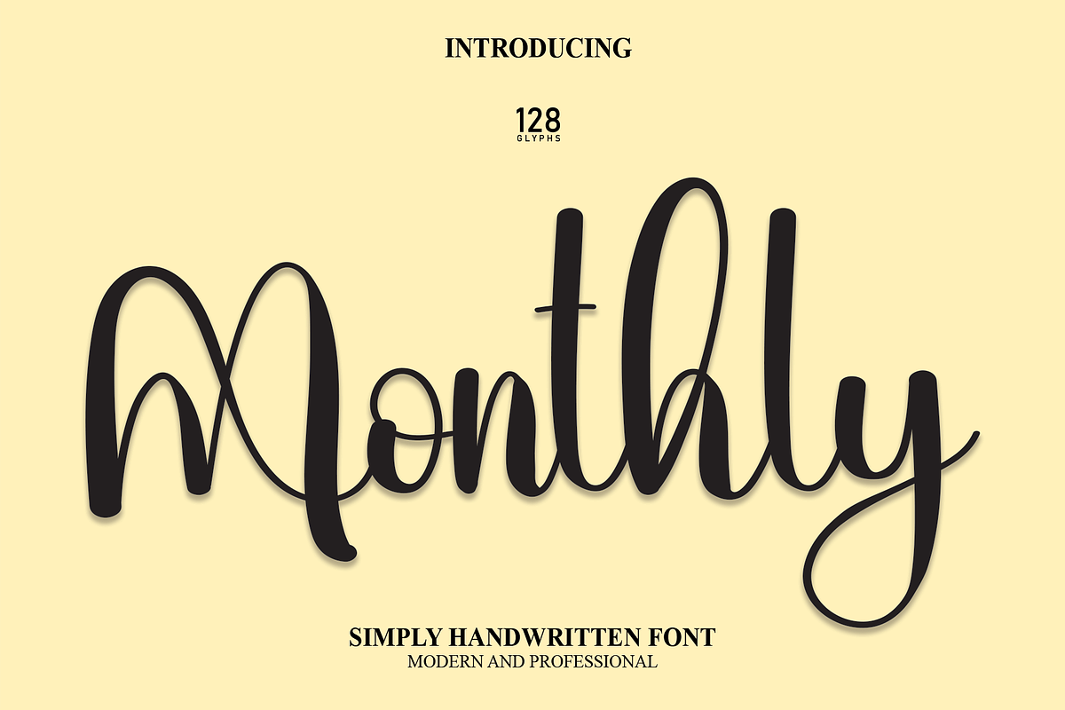 Monthly | Script Font, a Script Font by Scratchones (Photo 1 of 8)