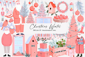 Christmas Winter Watercolor Clipart, an Illustration by Designworld
