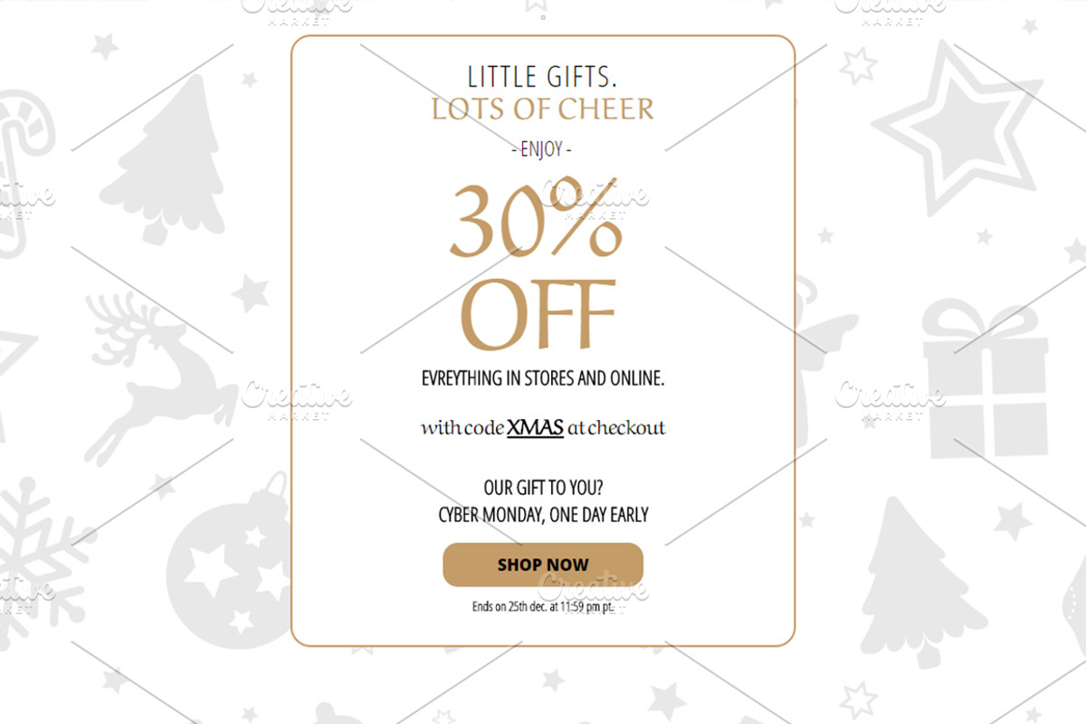 Christmas Sale Email Template, an Email Template by Khryna Designs (Photo 2 of 2)