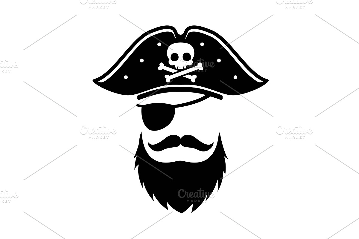 Pirate corsair photo booth mask, a Person Illustration by Buch&Bee