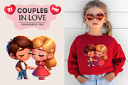 Cute cartoon couples in love., a Person Illustration by KENO Mascots (Thumbnail 6 of 8)