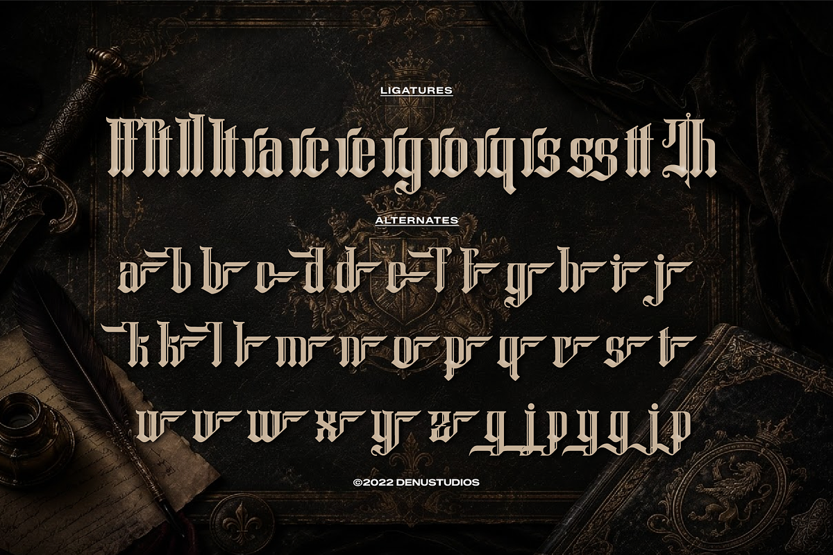 Chronicle Reign | Blackletter Font, a Blackletter Font by Denustudios (Photo 12 of 12)