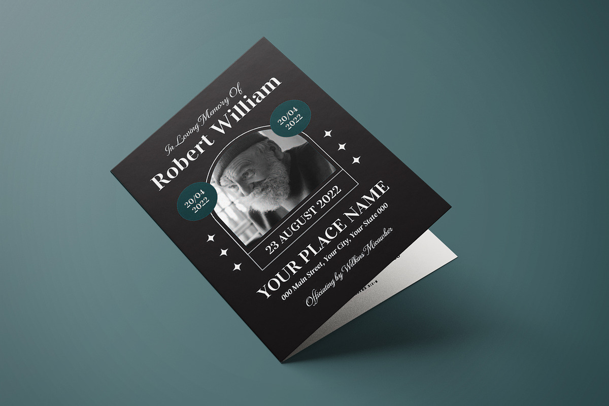 Funeral Program, an Invitation Template by graphicook (Photo 1 of 3)