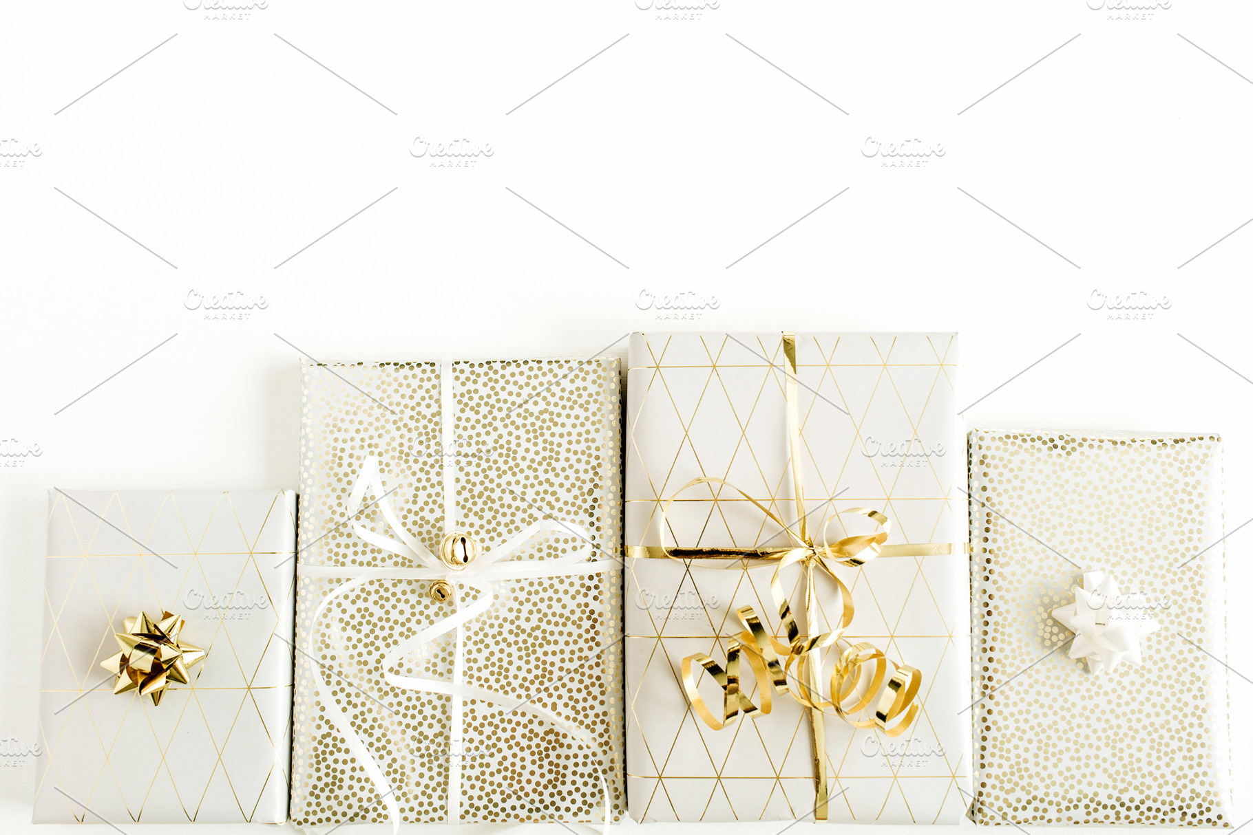 Golden christmas gifts, a Holiday Photo by Floral Deco