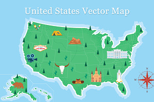 United States Vector Map – Editable