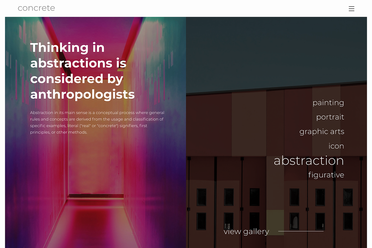 Concrete. Minimalistic HTML Template, a HTML Template by Fastredesign (Photo 3 of 8)
