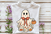 Cute Halloween Ghost PNG, a Work Illustration by CraftArtStudio (Thumbnail 2 of 4)