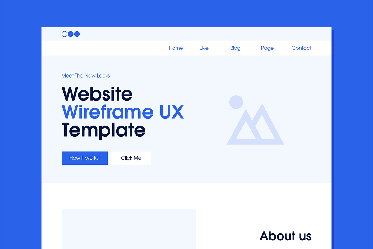 Website Landing Page UX Wireframe, a Landing Page Template by ContestDesign (Photo 2 of 6)