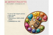 Artist Palette Clipart PNG, an Illustration by Memories By Lea (Thumbnail 5 of 7)