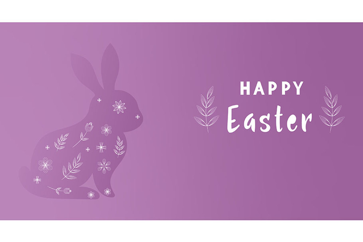 Lilac Happy Easter Day Template, a Seasonal Illustration by David Khelashvili