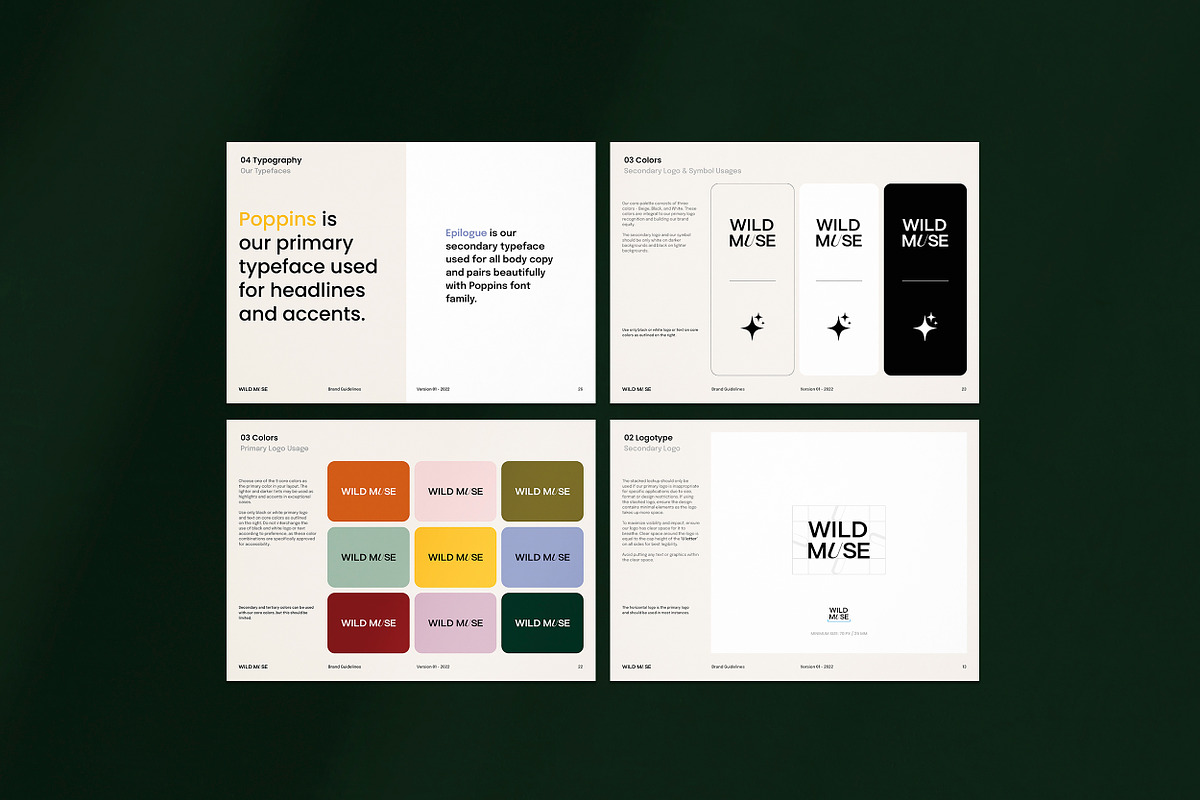 WILD MUSE / Brand Guidelines, a Brochure Template by Studio Dara (Photo 10 of 23)